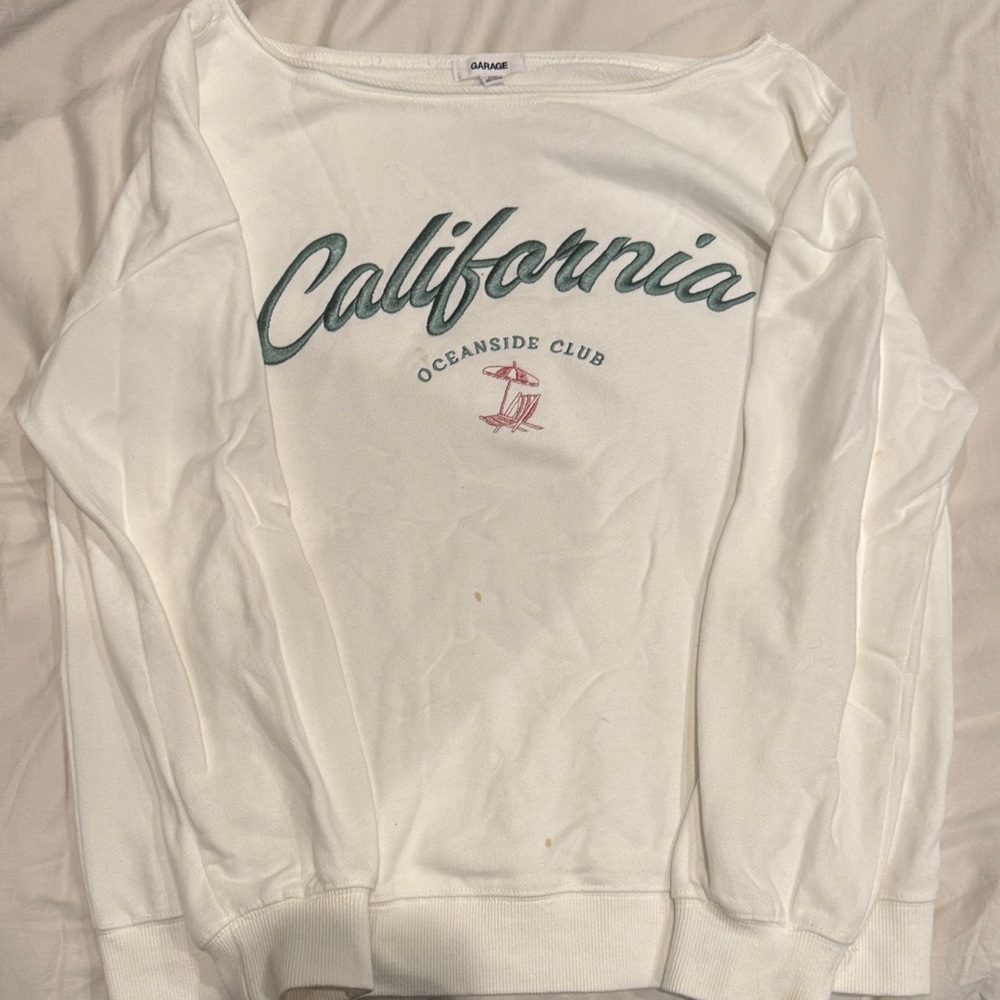 Garage Off Shoulder Sweatshirt - Picture 1 of 1